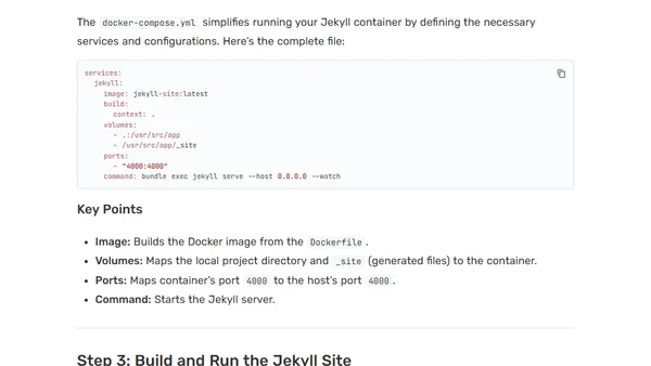 Dockerize Your Jekyll Site for Local Development