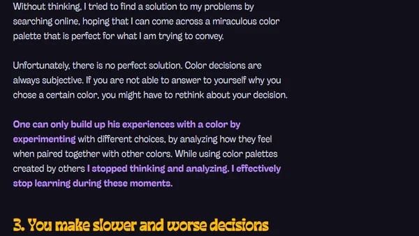 Why color pickers and palettes are bad for you