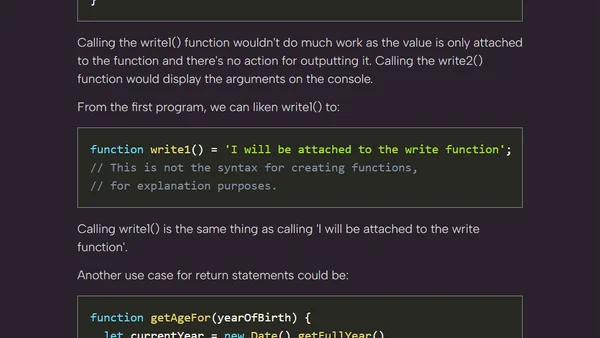Return Statement Simplified