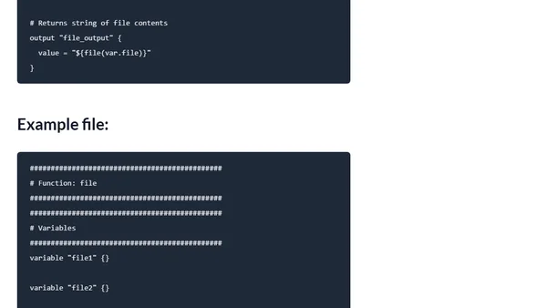 Terraform - FotD - file()