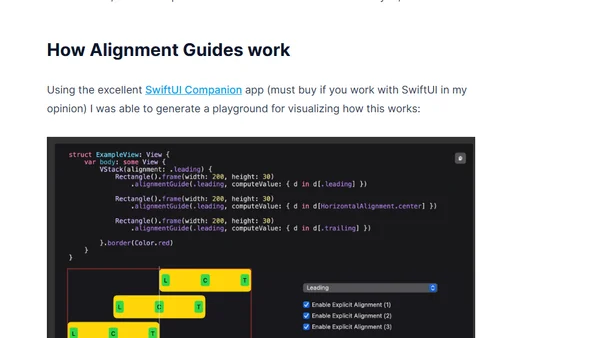 Unfuddling the SwiftUI Alignment Guide API
