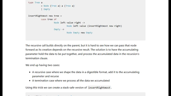 Recursion Patterns - Getting rid of stack overflows