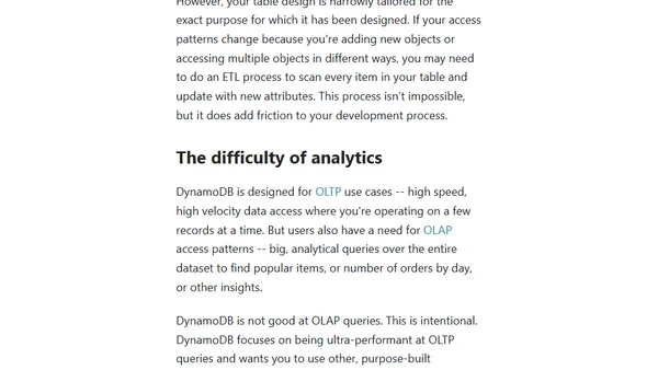 The What, Why, and When of Single-Table Design with DynamoDB