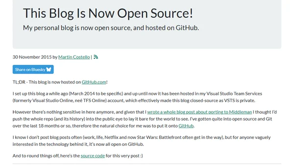 This Blog Is Now Open Source!