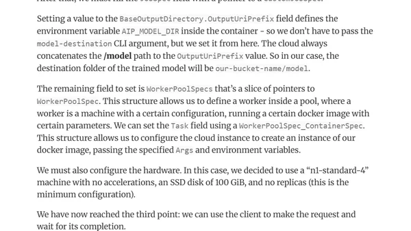 Custom model training & deployment on Google Cloud using Vertex AI in Go