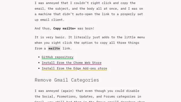 Browser extensions I shipped in 2024