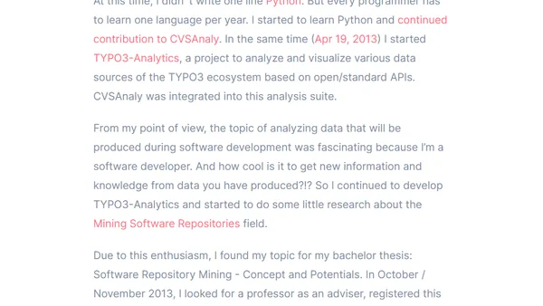 The story of my bachelor thesis about Software Repository Mining