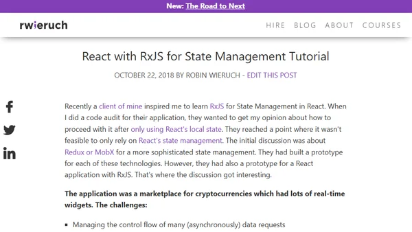 React with RxJS for State Management Tutorial