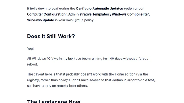 Windows Updates: Putting Update Avoidance to Bed