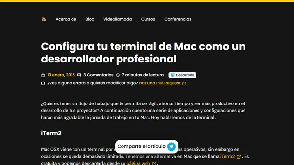 Configura tu terminal de Mac como un desarrollador profesional