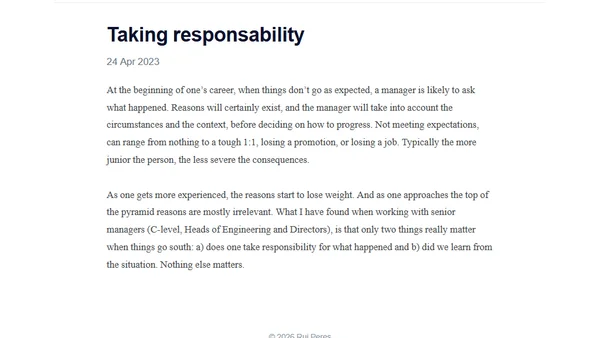 Taking responsability