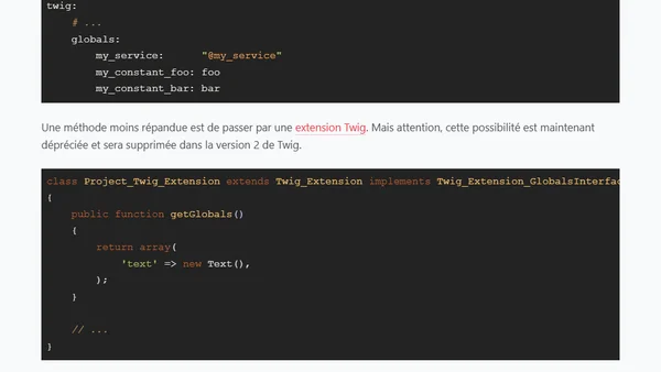 Accèdez facilement à vos constantes Twig avec TwigConstantAccessorBundle