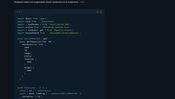 GraphQL + React - apollo, hooki i paginacja