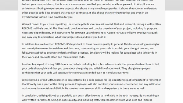 Using GitHub as your portfolio