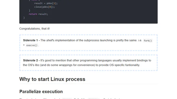 How to on starting processes (mostly in Linux)