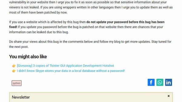 The Heartbleed bug