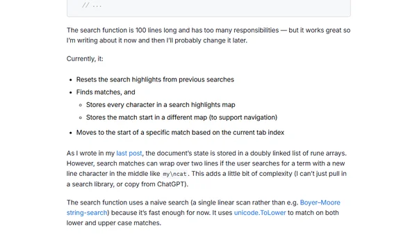 Implementing Highlighting, Search, and Undo