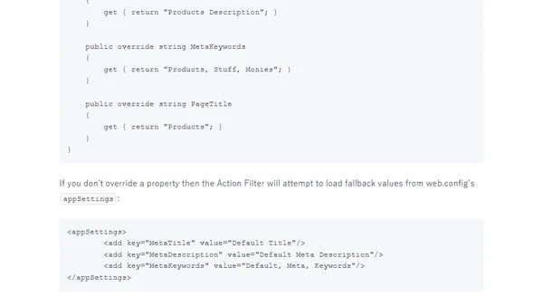Injecting Page Metadata in ASP.NET MVC