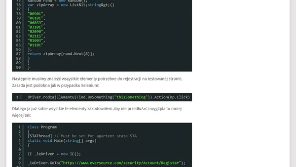 Automatyzacja testów przy użyciu biblioteki WatiN .NET