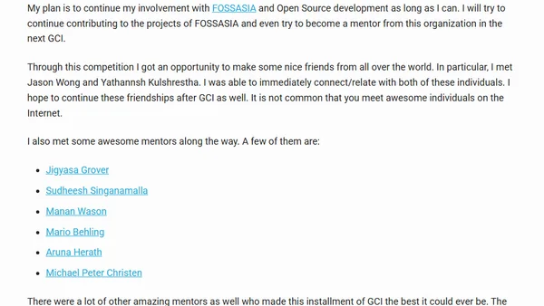My Google Code-In Experience with FOSSASIA