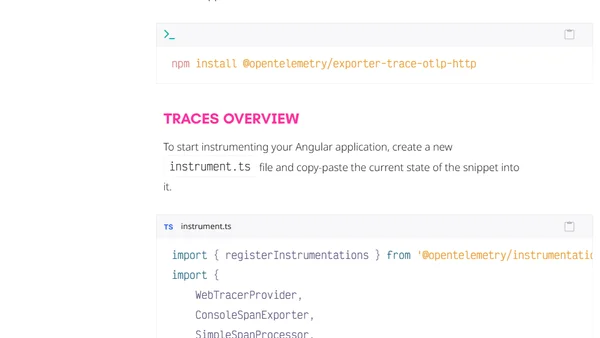 Adding OpenTelemetry to an Angular Application