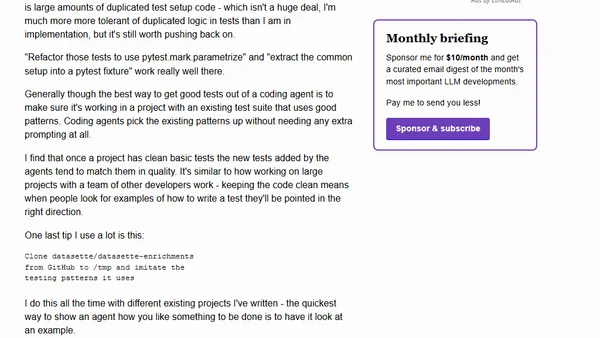 Tips for getting coding agents to write good Python tests