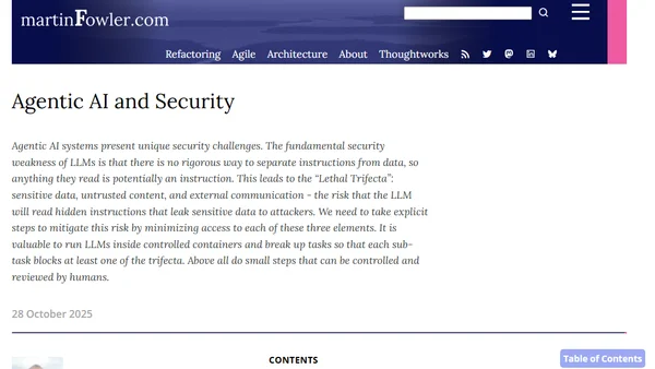 Agentic AI and Security