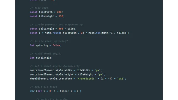 JavaScript + CSS 3D Wheel of Fortune