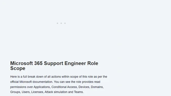 Microsoft adds new Microsoft 365 Support Engineer role to Entra