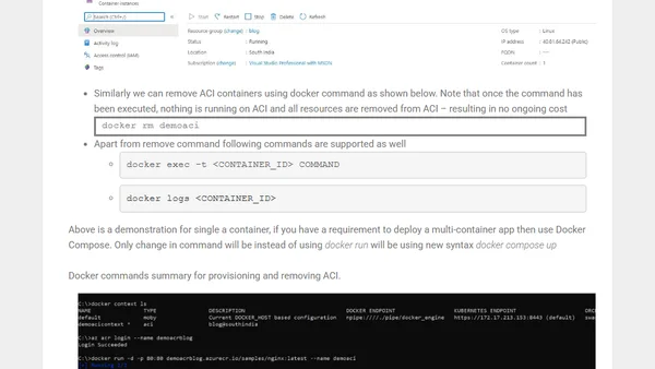 How to deploy containers into Azure Container Instances(ACI) using Docker Desktop?