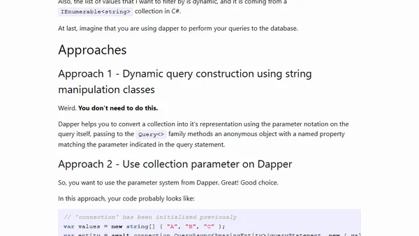 Dapper | Avoid parentheses in SQL statement when using IN clause