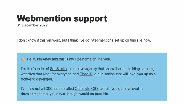 Webmention support