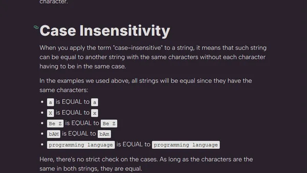 Case Sensitivity vs Case Insensitivity