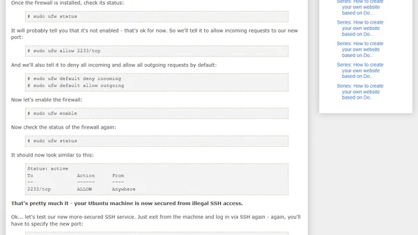 Series: How to create your own website based on Docker (Part 2 - Setting up Ubuntu for production use)