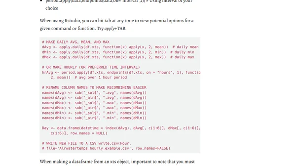 Ryan Peek on using xts and ggplot for time-series data