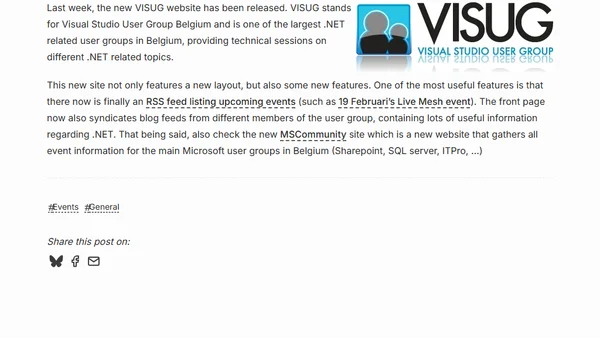 New VISUG website online