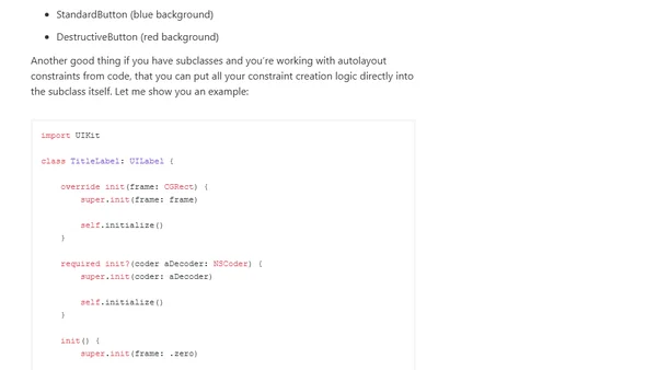 Styling by subclassing