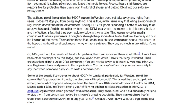 Why Collabora really added Digital Restrictions Management to Weston