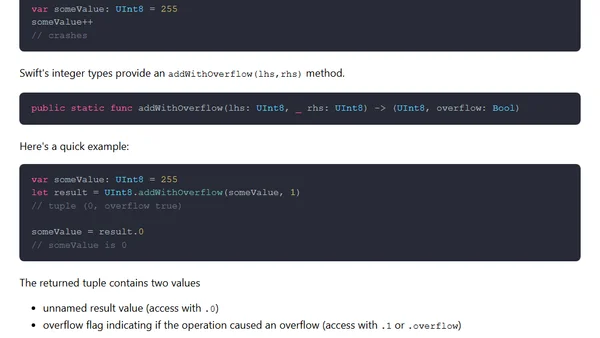 Swift Integer Overflow