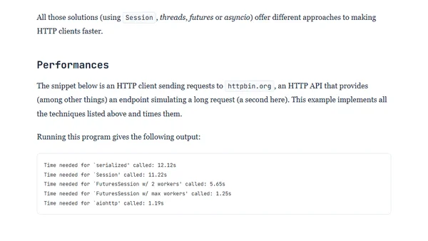 Python and fast HTTP clients