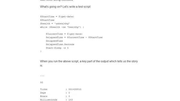 Powershell Measuring seconds elapsed