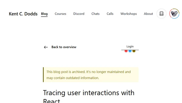 Tracing user interactions with React
