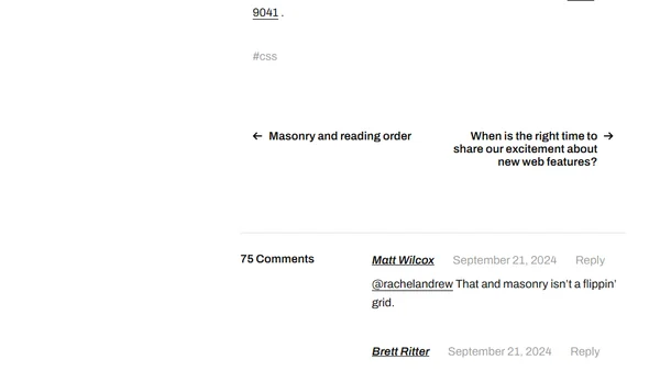 Masonry and good defaults