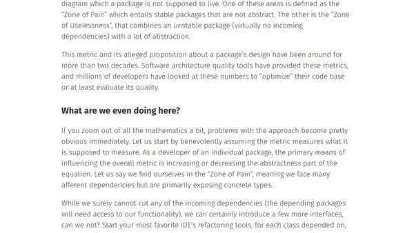 The Instability-Abstractness-Relationship — An Alternative View