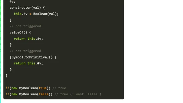 I want to intercept Boolean Coercion for Objects in JavaScript