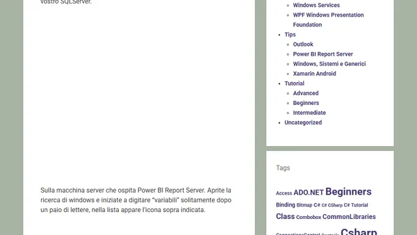 Un tip su Power BI Report Server on Prem