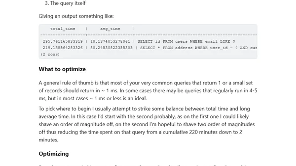 More on Postgres Performance