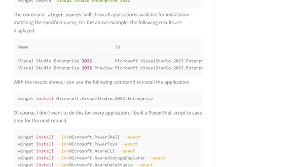 Rebuilding My Windows Development Environment