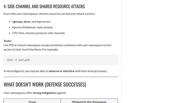 User Namespaces in Kubernetes: Perspectives on Isolation and Escape