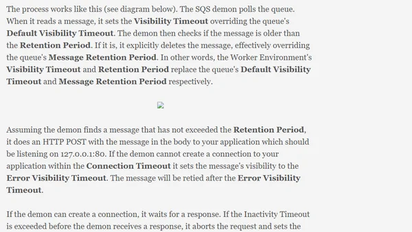 Elastic Beanstalk Worker Environment Timeouts